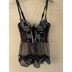 Victorias Secret Designer Collection Babydoll Teddy Lingerie Top Size 34B NWT